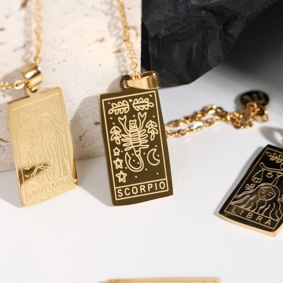 Zodiac sign necklace Scorpio, Sagittarius, Capricorn, Aquarius and Pisces. - Picture 10 of 10